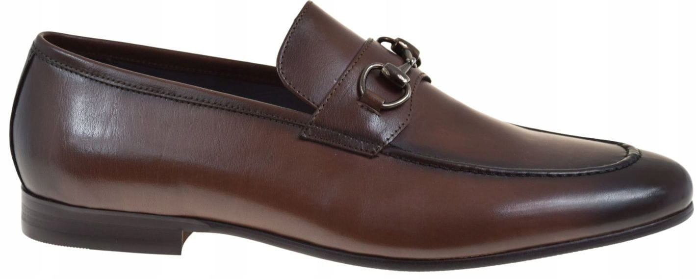 Elegantní pánské kožené mokasíny společenské boty Caribu 3MKD9-18-73B VEL.42