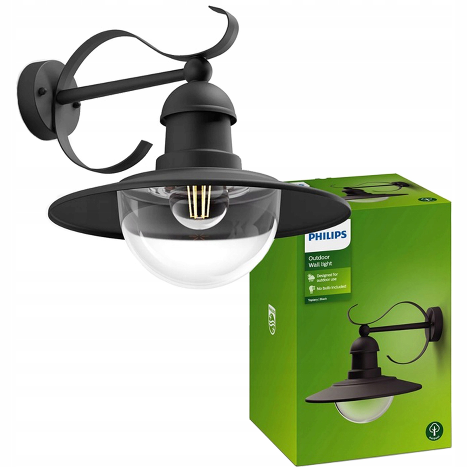 Zahradní Led lampa Fasádní nástěnné svítidlo Topiary E27 IP44 Lucerna Philips