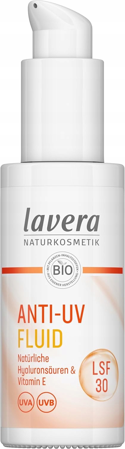 lavera SPF30 fluid s kyselinou hyaluronovou, vitamín E, Uva Uvb
