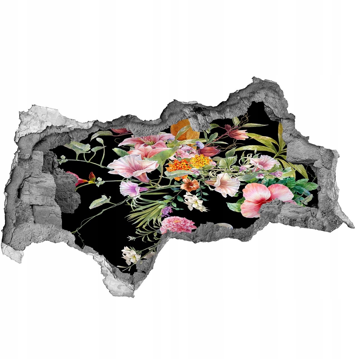 

Dziura 3d fototapeta Naklejka Kwiaty i ptaki 95x73