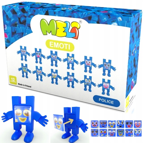 

Klocki Meli Figurki Emoti Police 12 sztuk