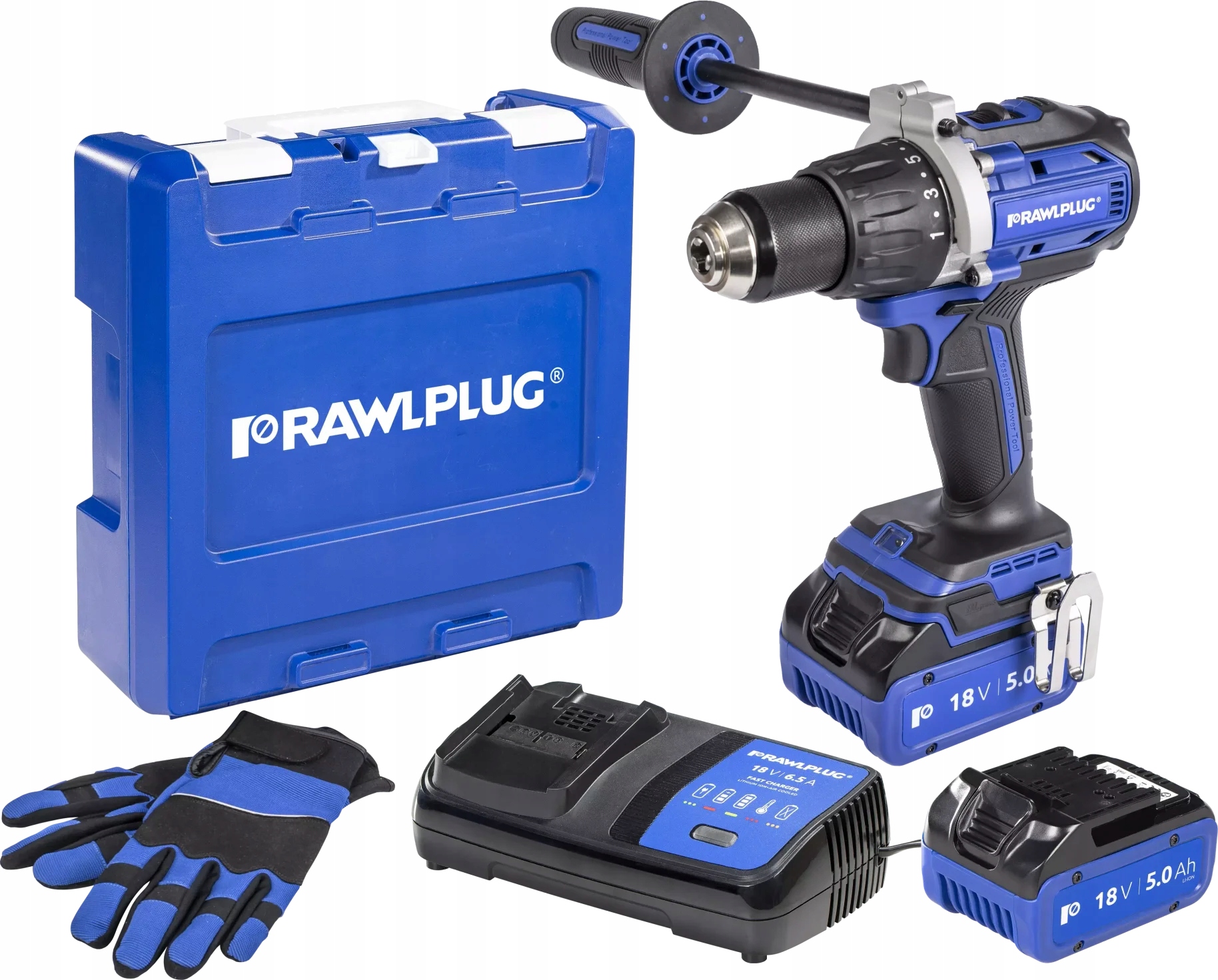 Rawlplug Wiertarko Wkrętarka Udar 18V 100NM Ładowarka Walizka Akumulator x2