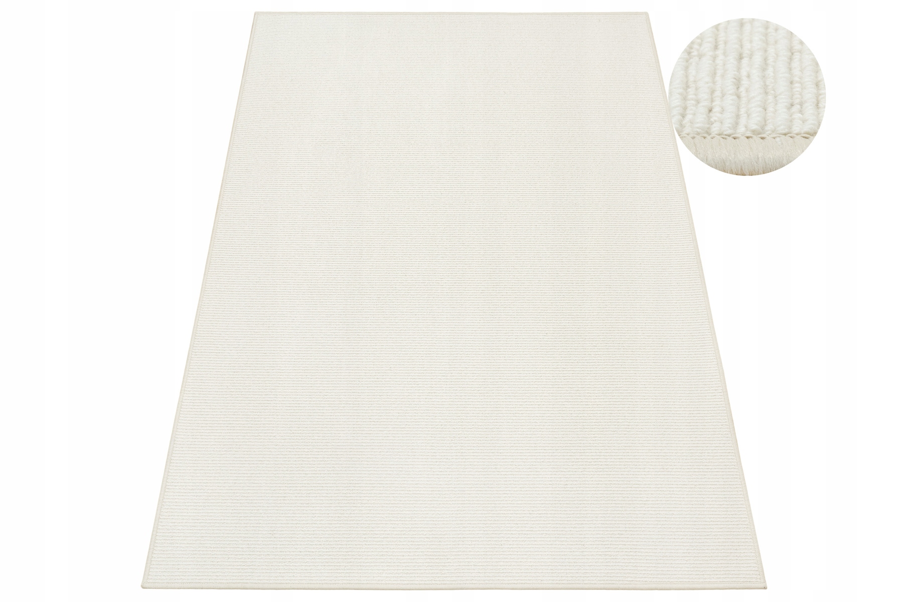 Dywan Wełniany Kremowy Prążki Paski Na Filcu Do Pokoju Avondale 200x300 cm