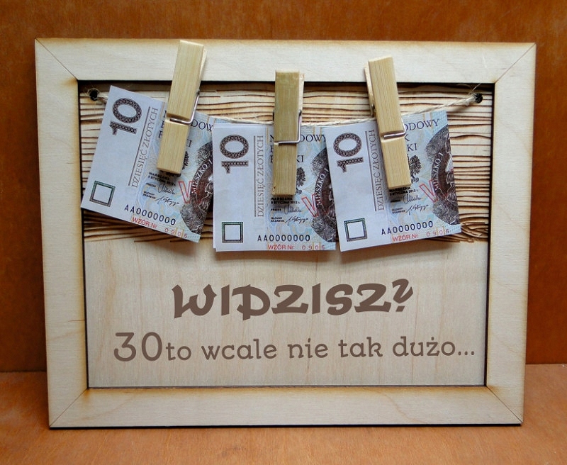 

Ramka na pieniądze śmieszny na 30 urodziny