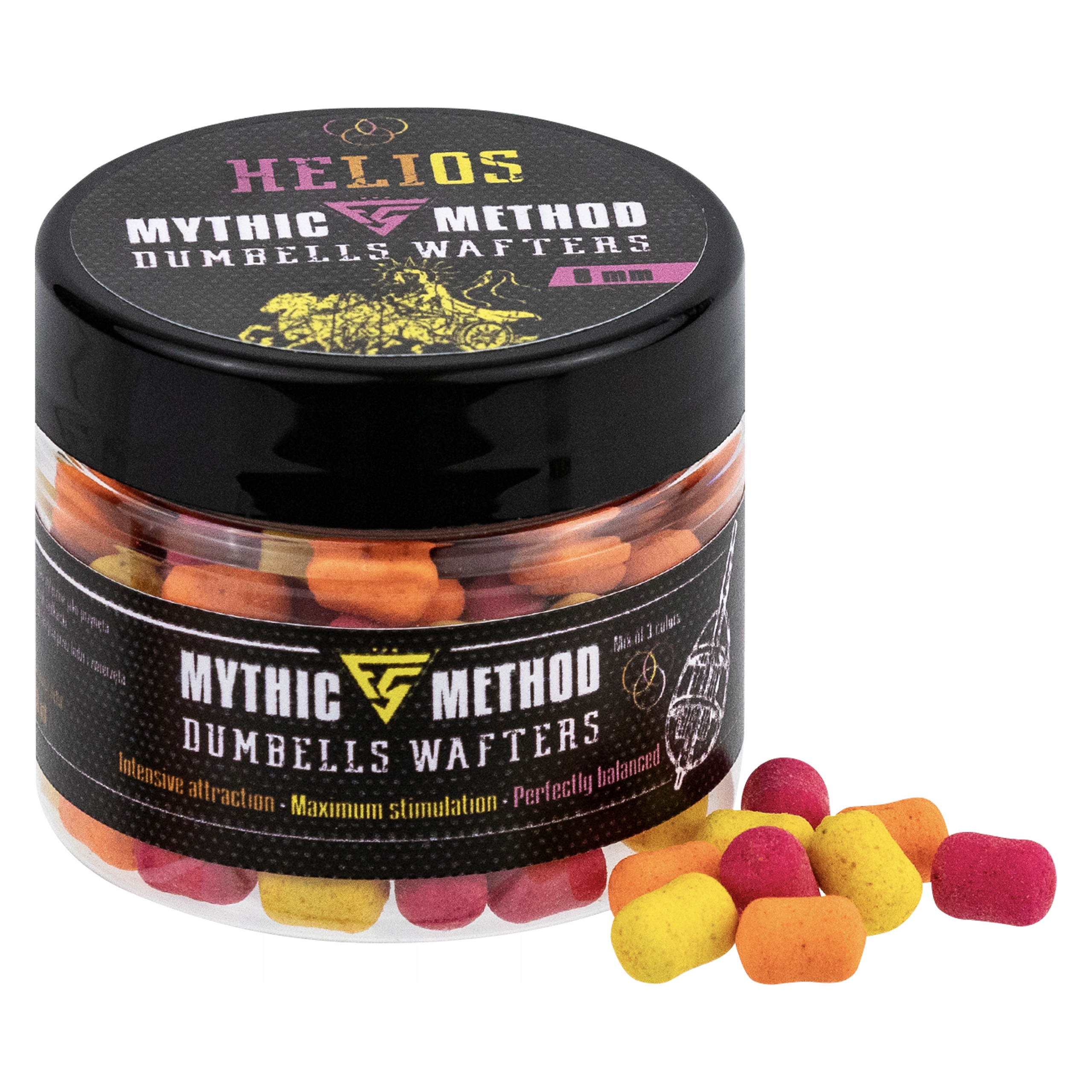 Fs Baits Method Dumbells Wafters 3 Colors [Helios] 8 mm Method Feeder