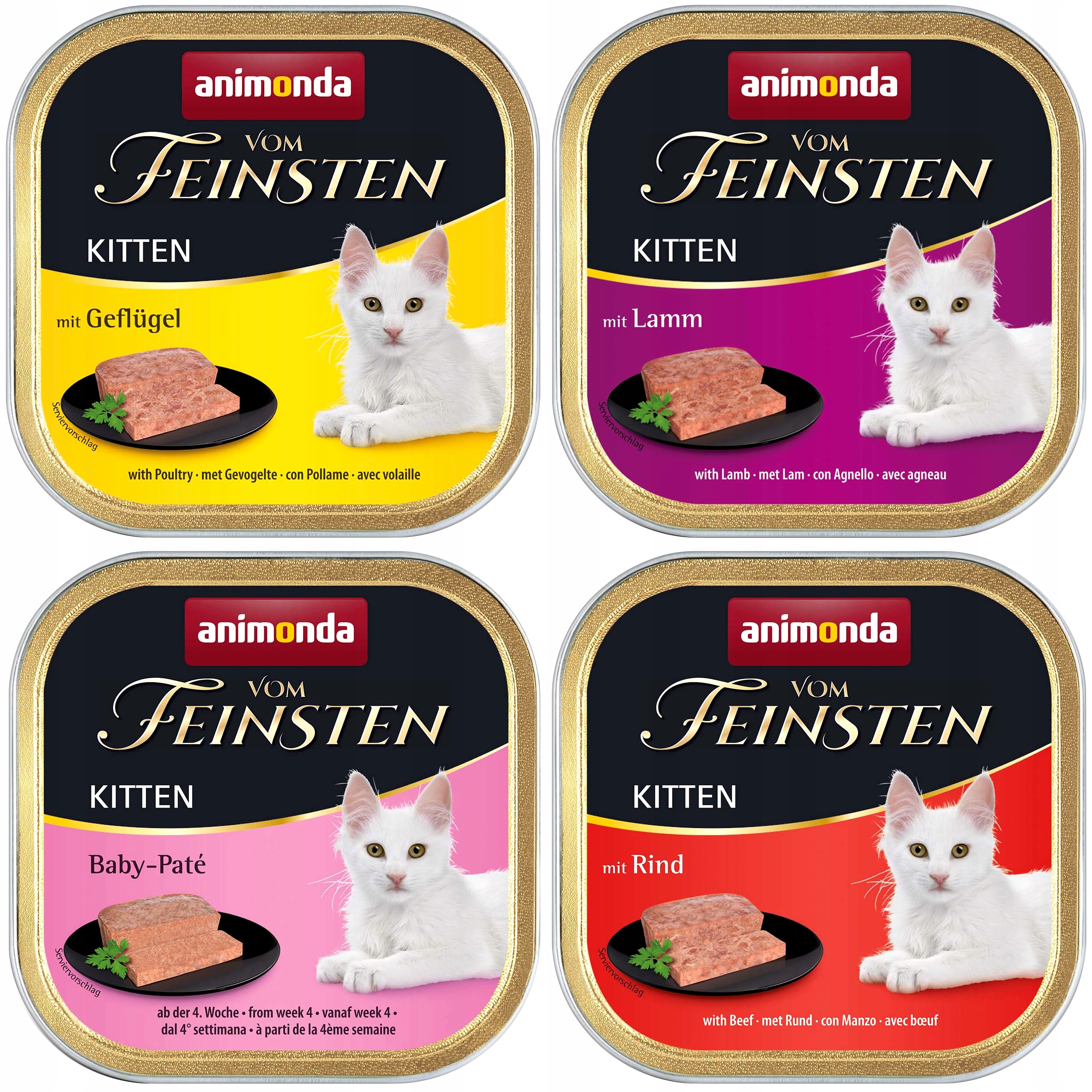Levně Animonda Vom Feinsten Kitten vlhké krmivo pro koťata MIX Chutí 32x100g
