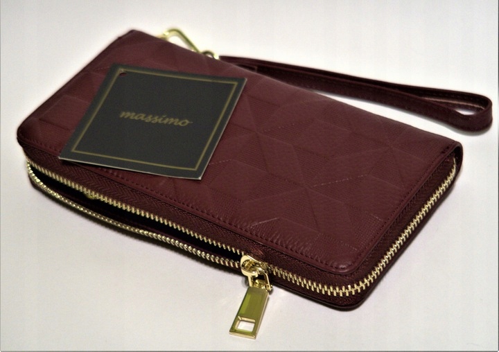 

-60% Massimo Duży Portfel Damski Skóra Naturalna