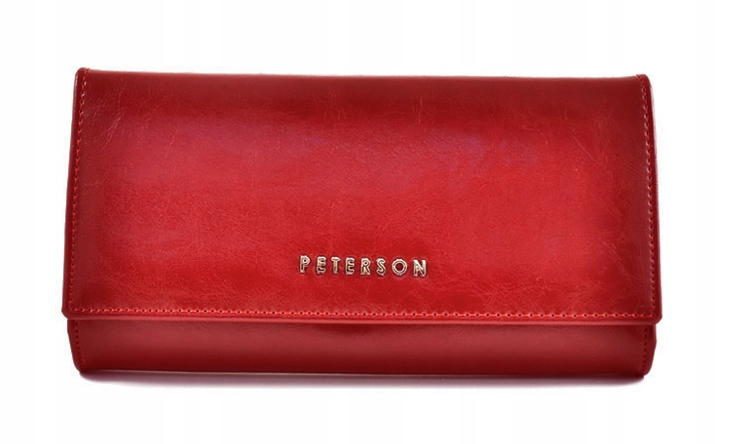 

Peterson skórzany portfel damski PL466 Rfid czerw