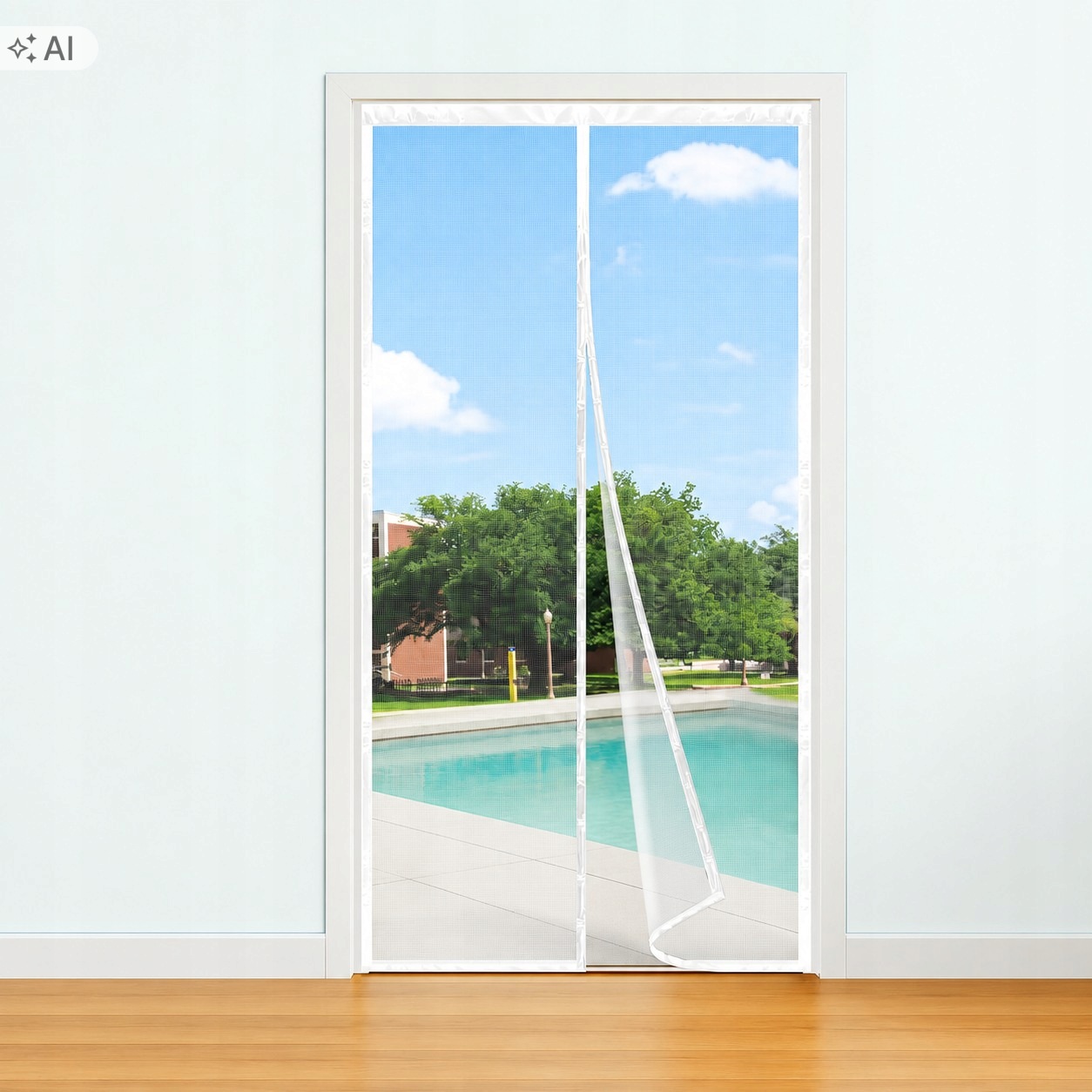 Moskytiéra 75x220 cm bílá na dveře bez vrtání