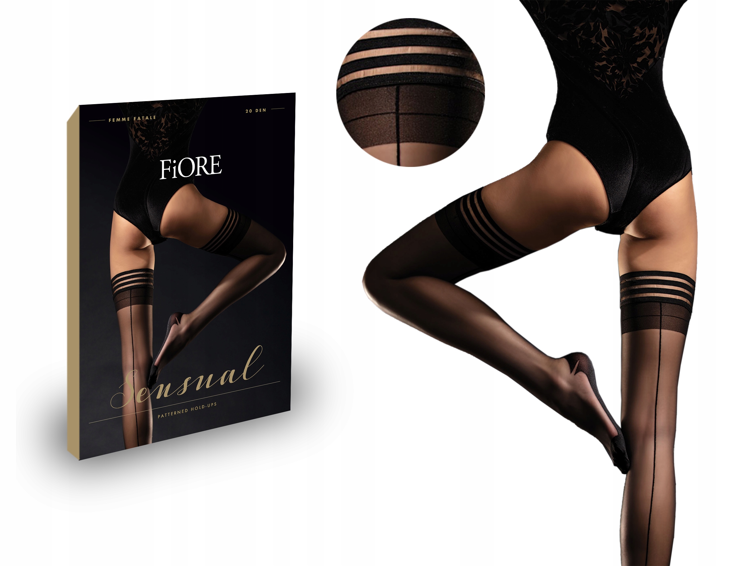 

Pończochy samonośne Fiore Femme Fatale 20 den 3-M