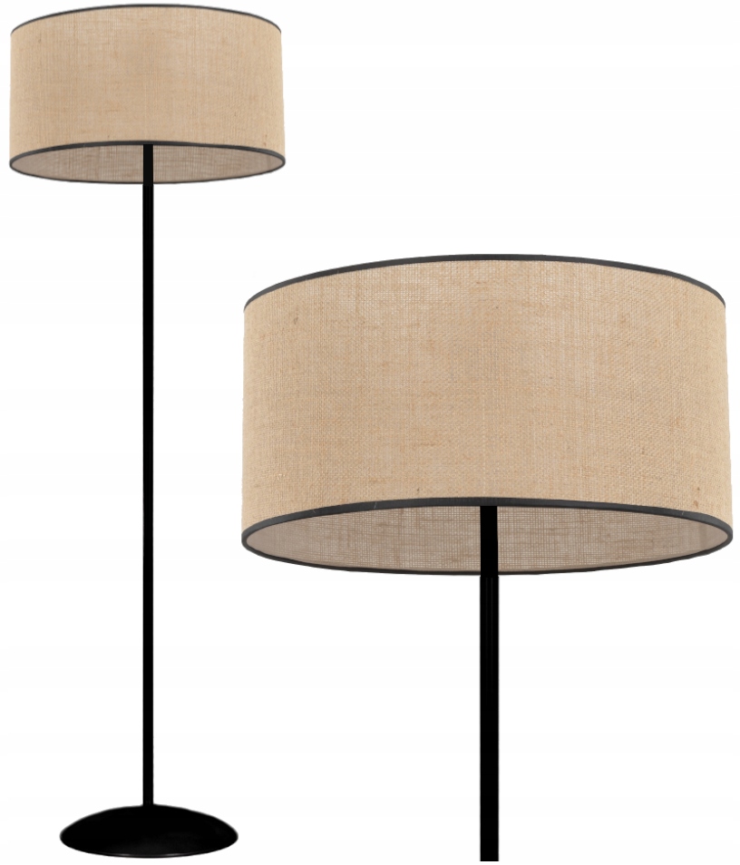 Lampa Stojąca Podłogowa Abażur Juta 40 cm