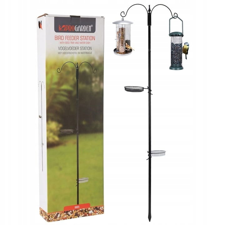 Karmnik Dla Ptaków Duży Stojący Wbijany Karmik Budka Uchwyt na poidełko