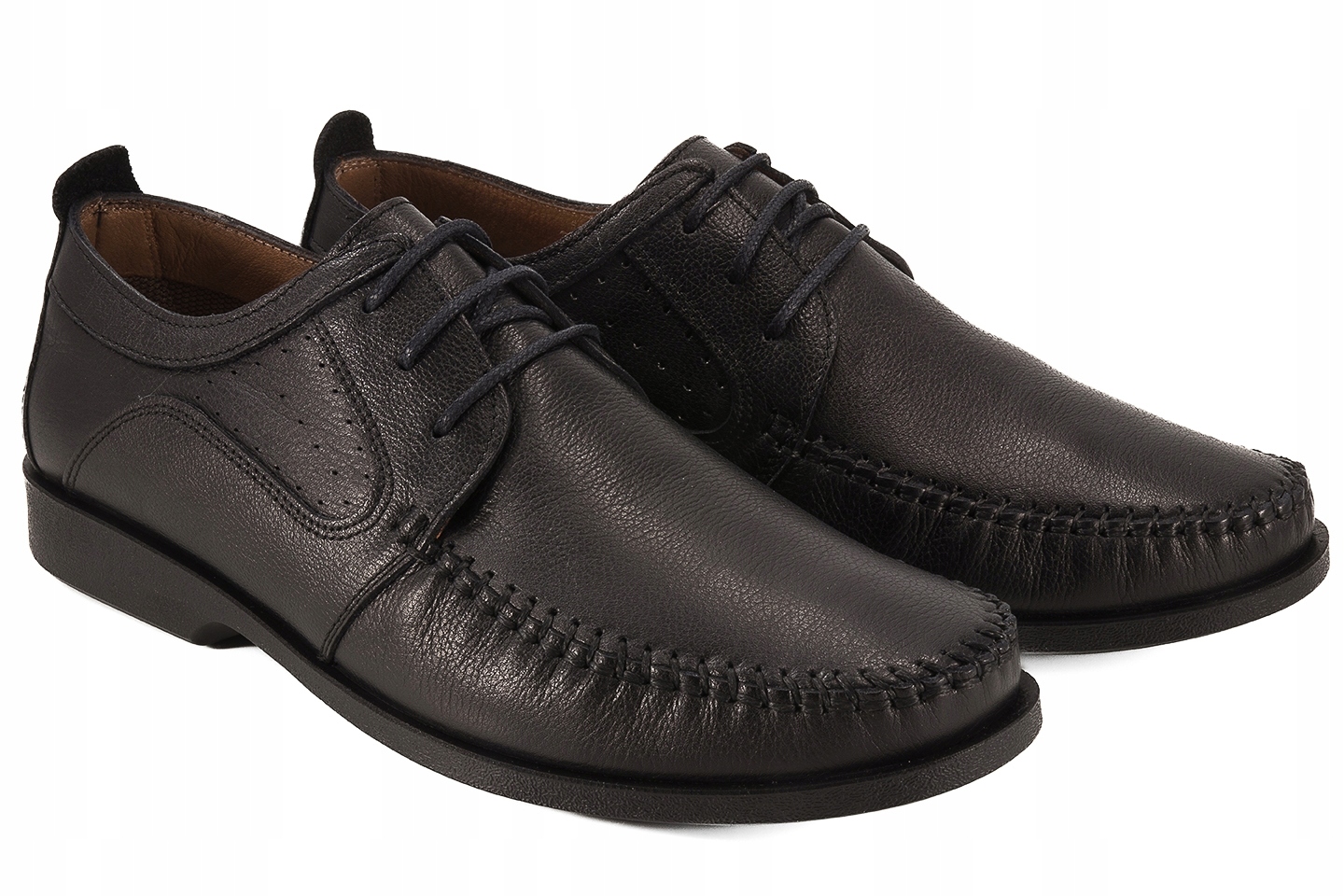 T.sokolski Sar W21-900 Kožené Pánské Návštěvní Polobotky černé, černá, 43