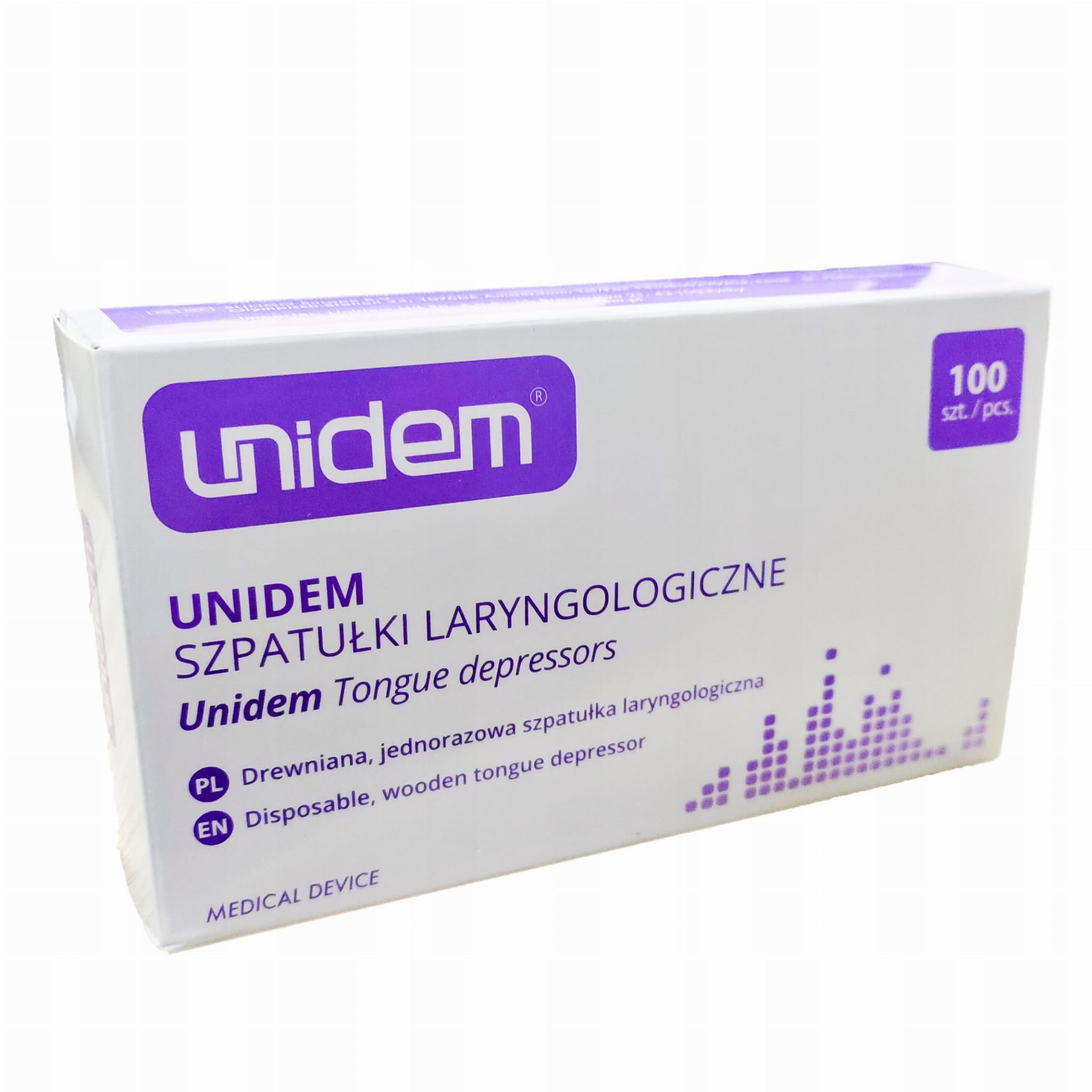 

Szpatułki laryngolog. drewniane a'100 Unidem