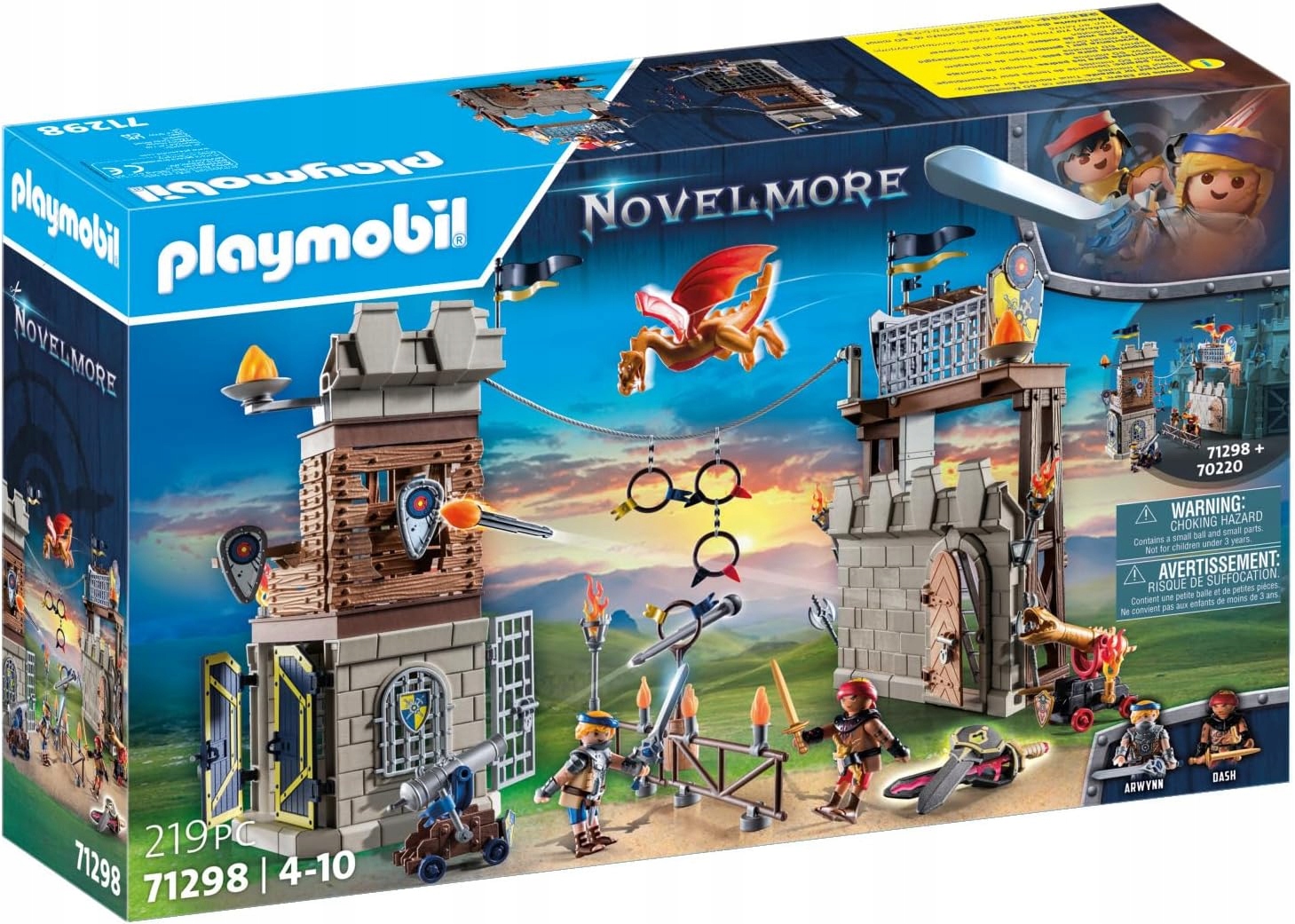 Playmobil Novelmore Vs. Burnham Raiders Klocki Zestaw Plac Turniejowy 71298