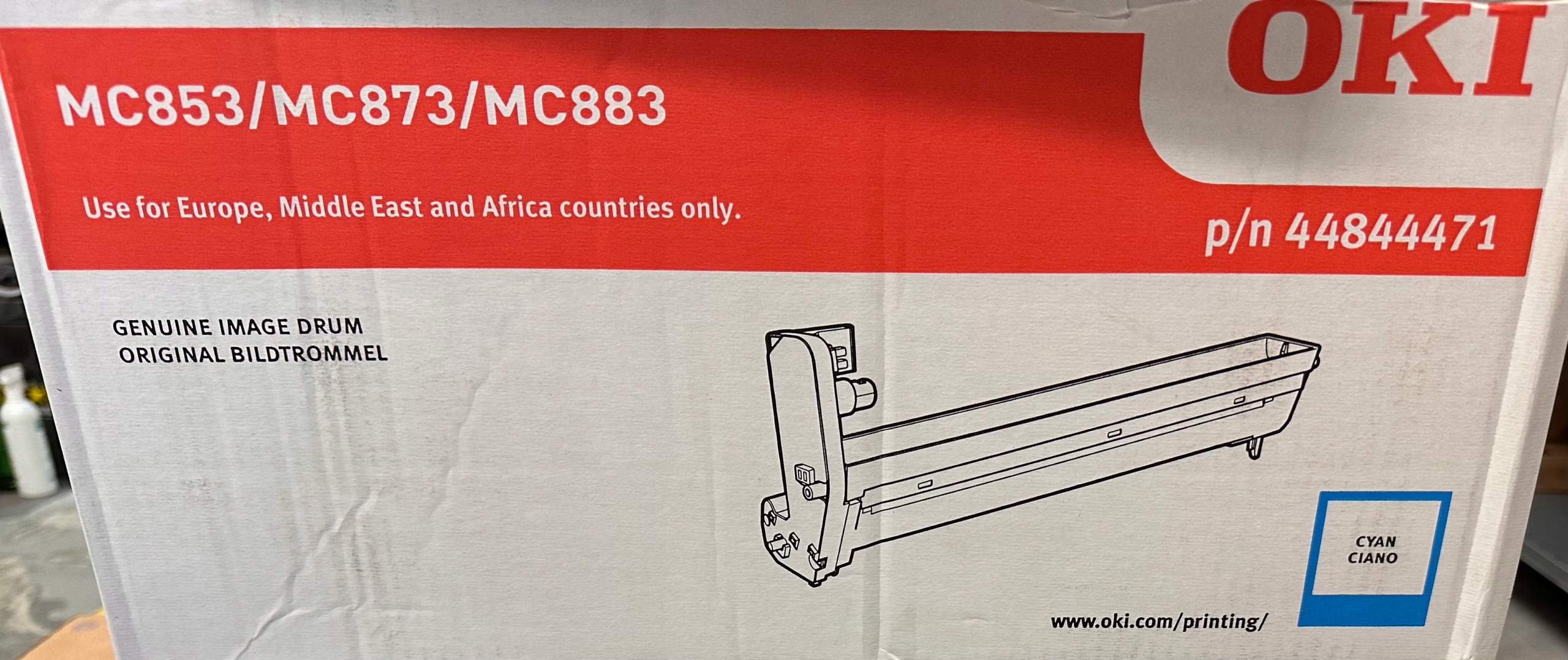 Buben Oki 44844471 MC853/MC873/MC883 azurový Originál