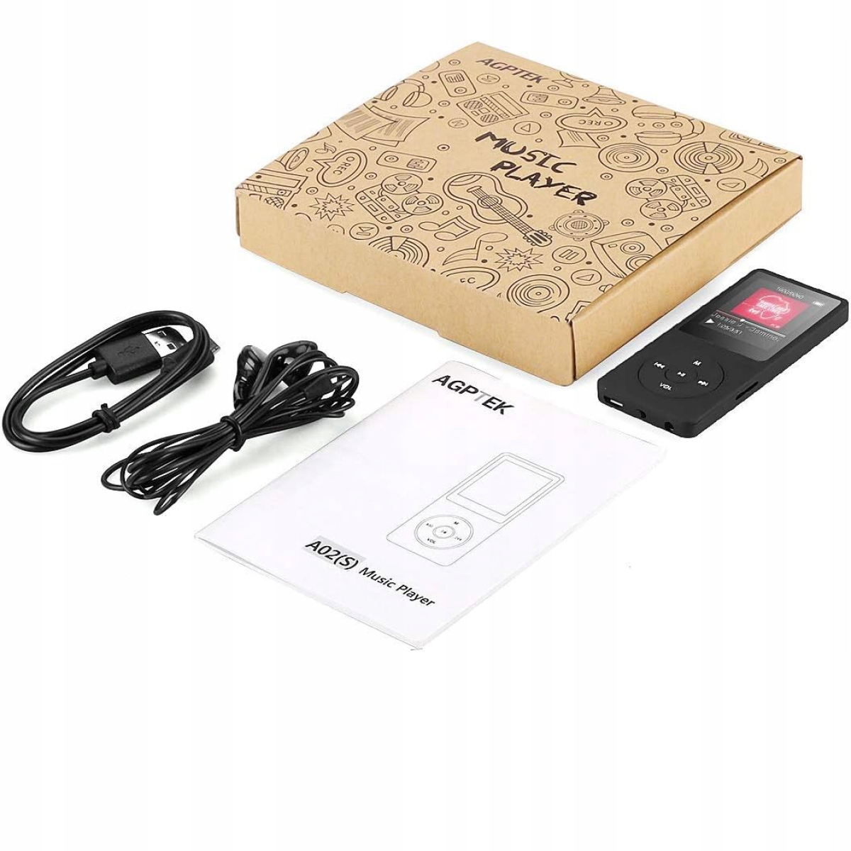 ODTWARZACZ MP3 KARTA 16 GB MP3 WALKMAN ŁADOWANIE PRZEZ USB AMV Model MP3