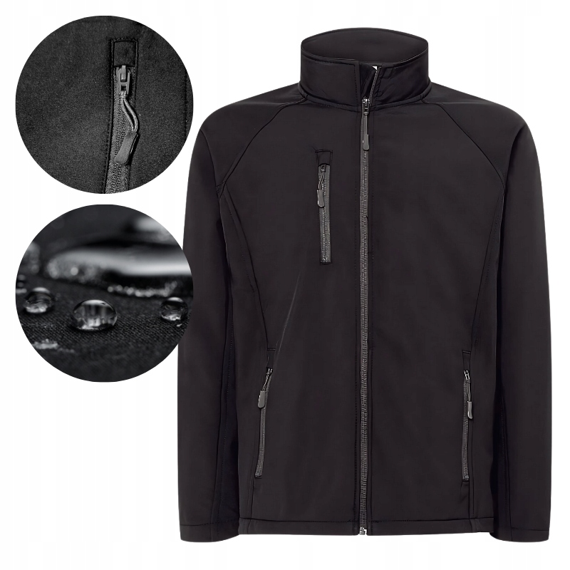 Pánská bunda Softshell voděodolná Prodyšná černá zateplená Polarem M