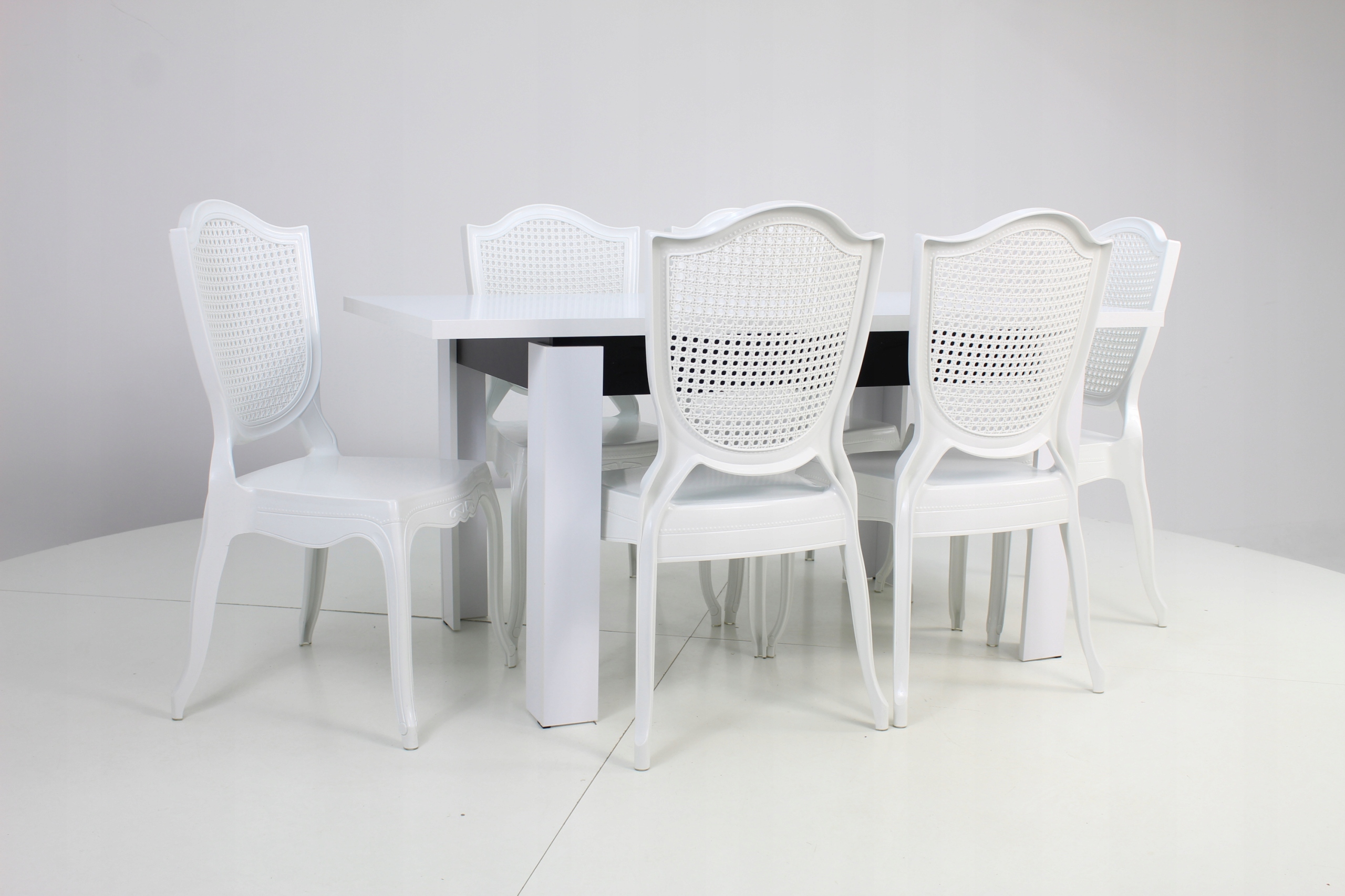 Zestaw 6 krzesła + stół 80x120/160 STYLIZOWANE Marka inna