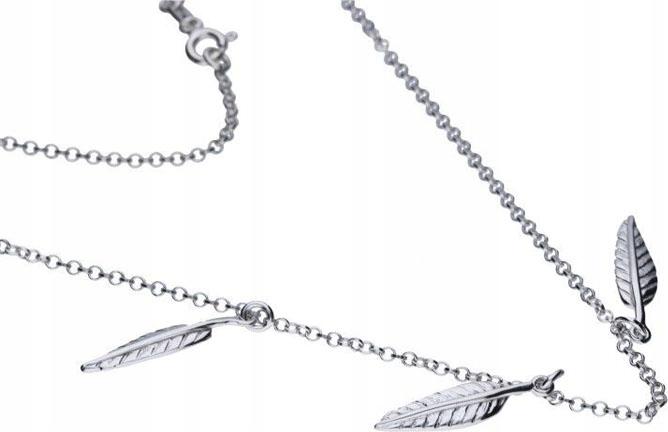 Stříbrný náhrdelník 925 choker s peříčky 3,60 g s přívěsky jako dárek
