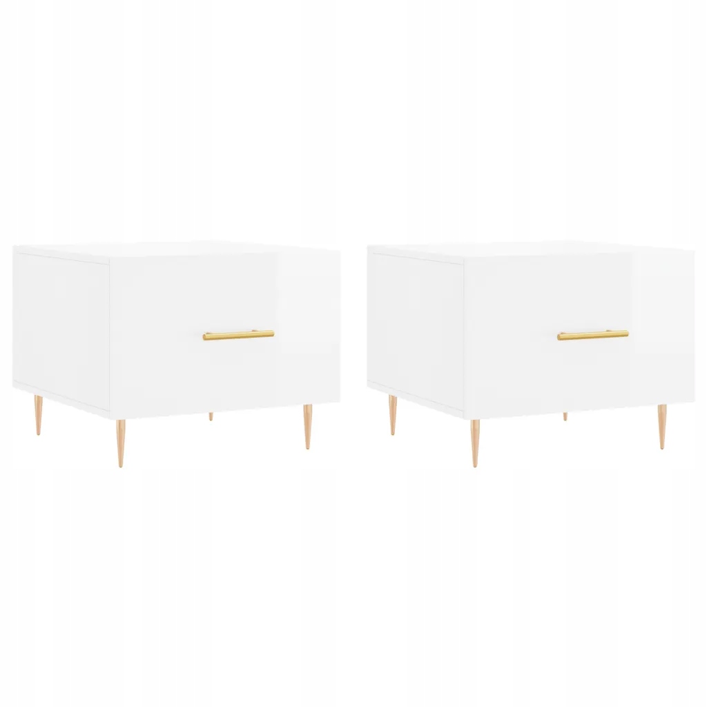 Konferenční stolky bílé 50x50x40 cm