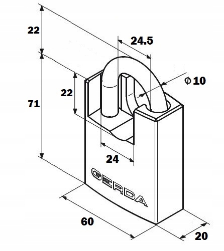 KŁÓDKA ANTYWŁAMANIOWA ŻELIWNA GERDA KZZC S60 60mm Marka Gerda