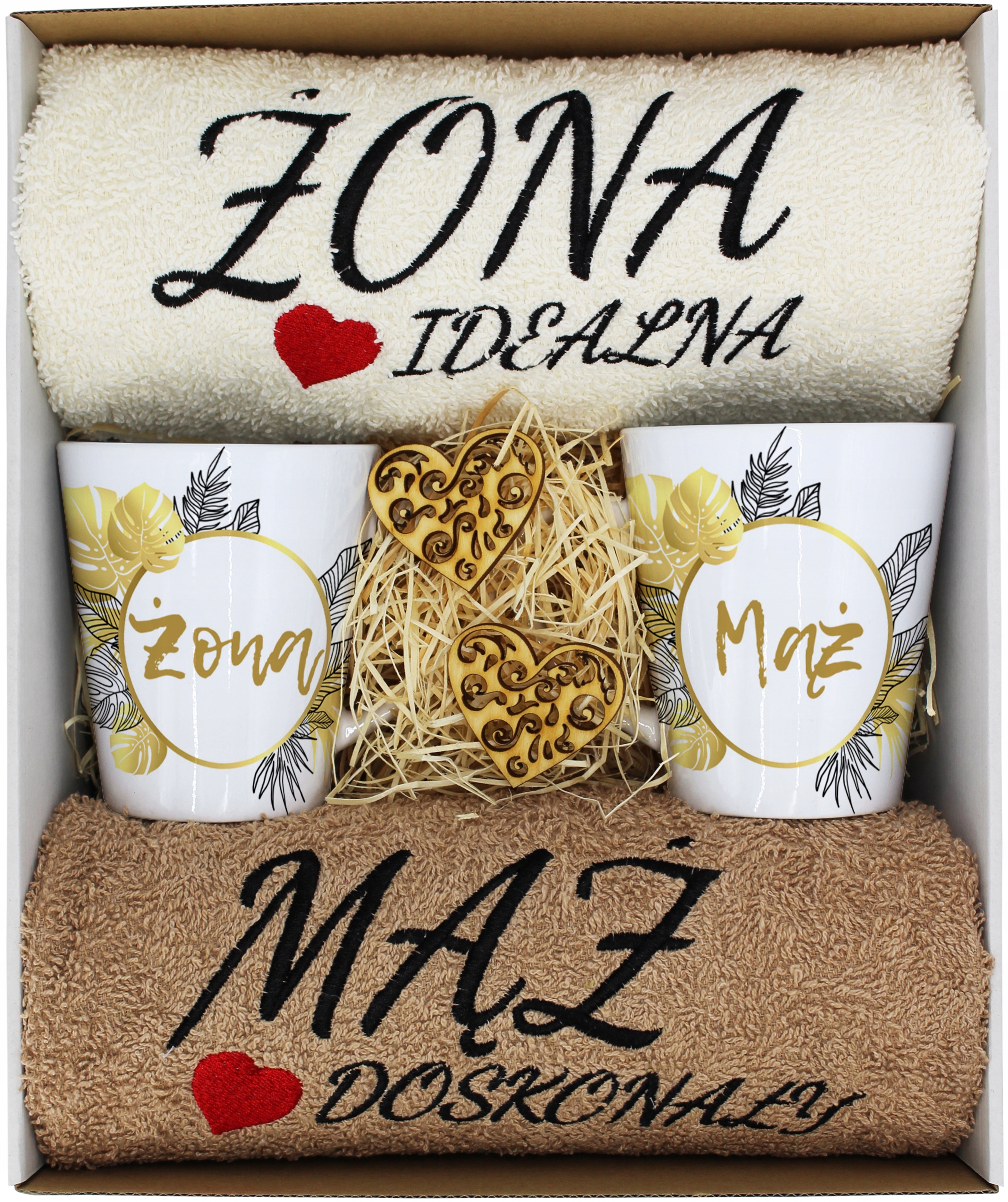 Ślub Żona Mąż Rocznica Ręczniki Kubki