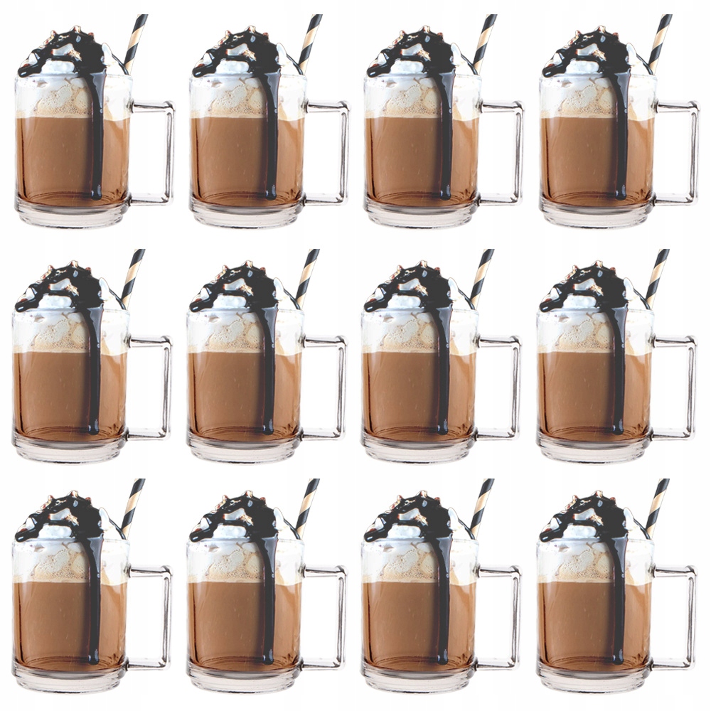 

Zestaw 12 szklanek Caffe Latte Kubki szklane 250ml