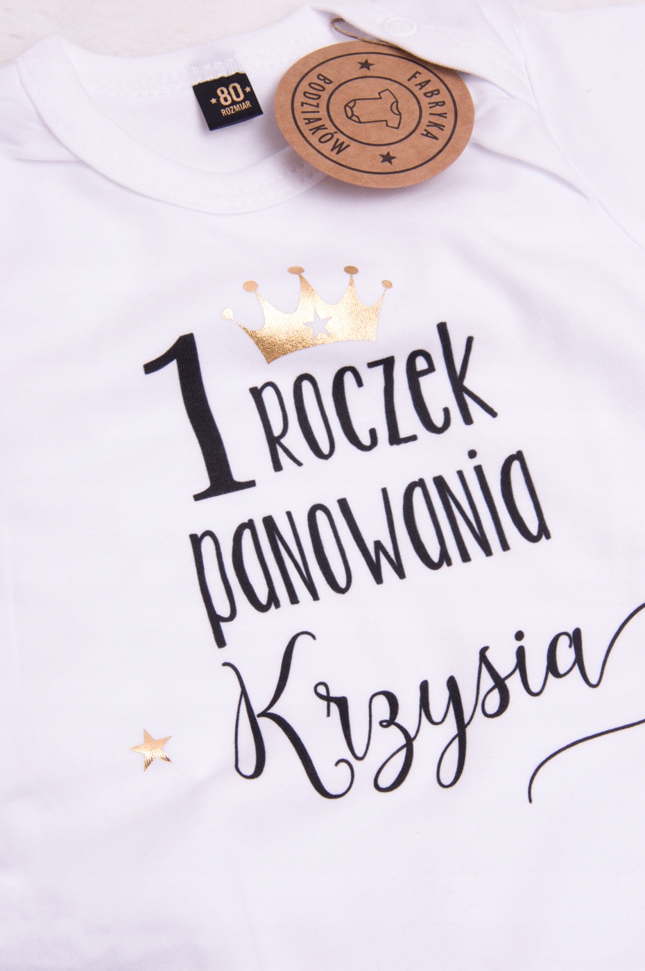 Body na ROCZEK dla chłopca z imieniem rozm. 80 Płeć chłopcy