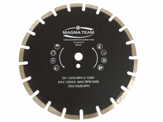 Tarcza diamentowa do asfaltu 350mm 25,4 MSA351