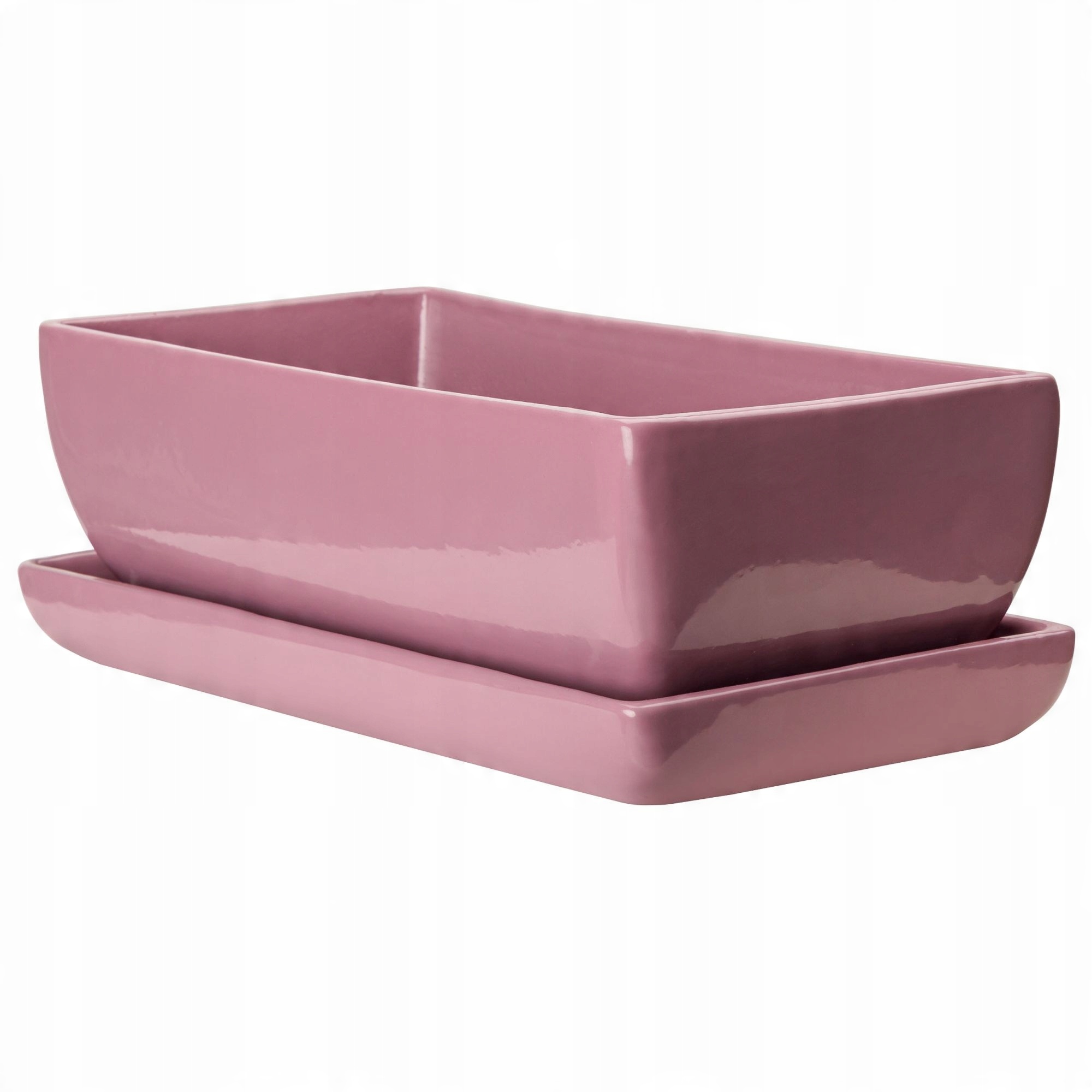 

Kaktusiarka Doniczka 29cm Róż Prostokąt Ceramika
