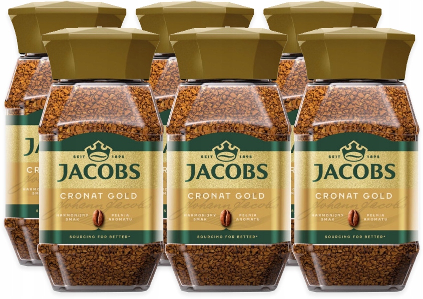 Jacobs kawa rozpuszczalna Cronat Gold 200g słoik x6