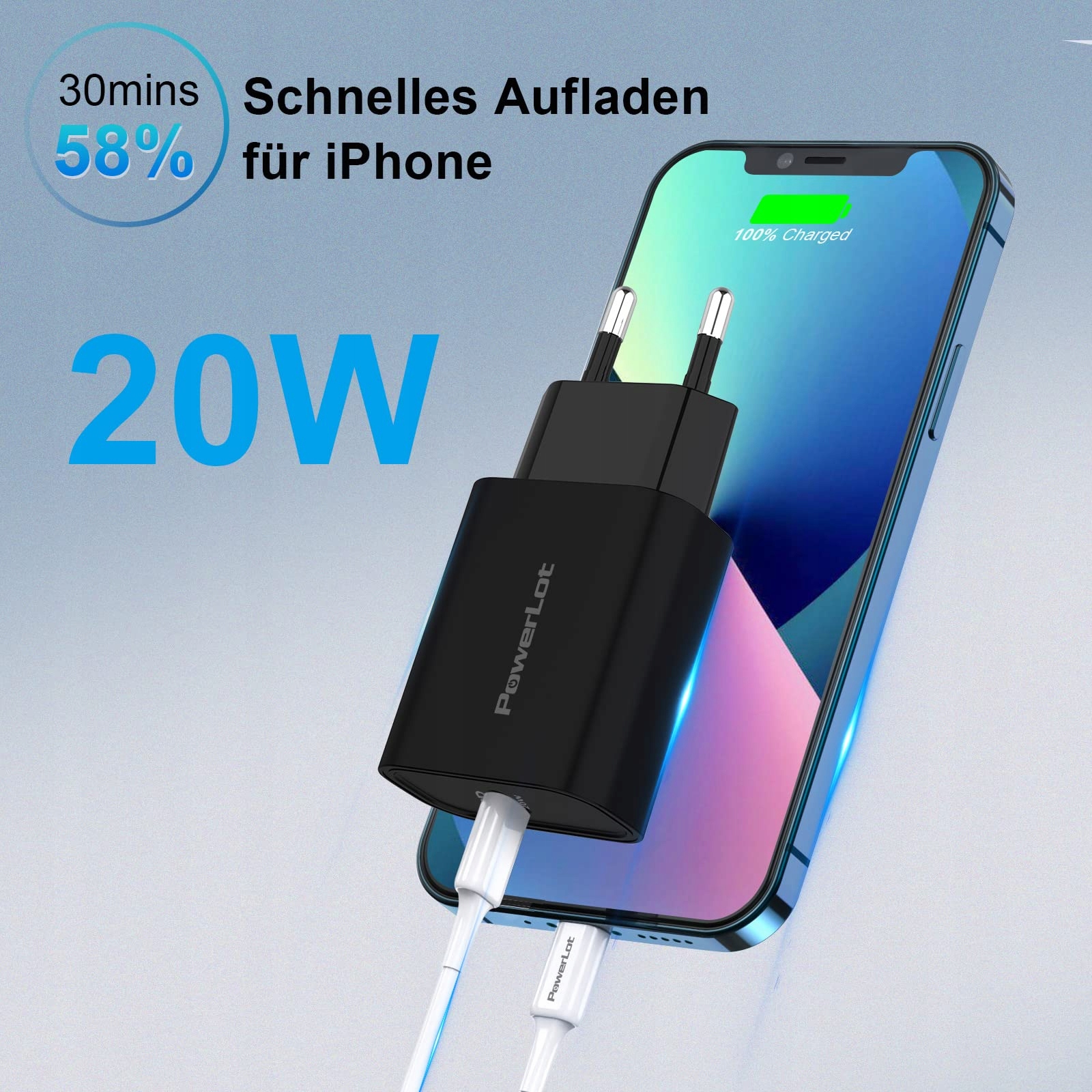 PowerLOT Ładowarka Sieciowa Uniwersalna 20W USB C — miniatura 3