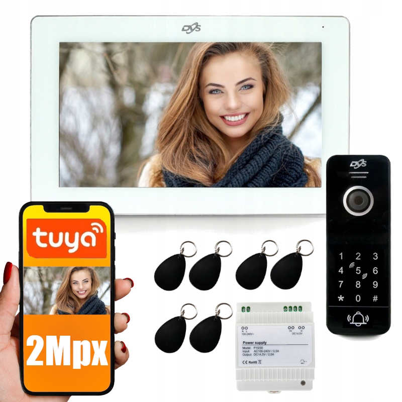 

Wideodomofon Ful Hd 7'' Rfid szyfrator Aplikacja