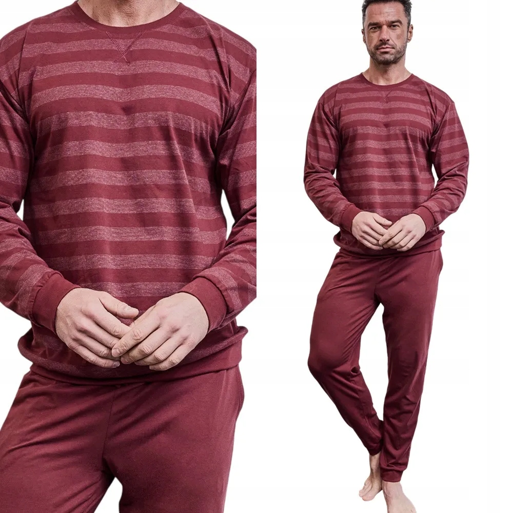 Pánské Pyžamo Cornette 117 losse 16 XL 50 Bordová