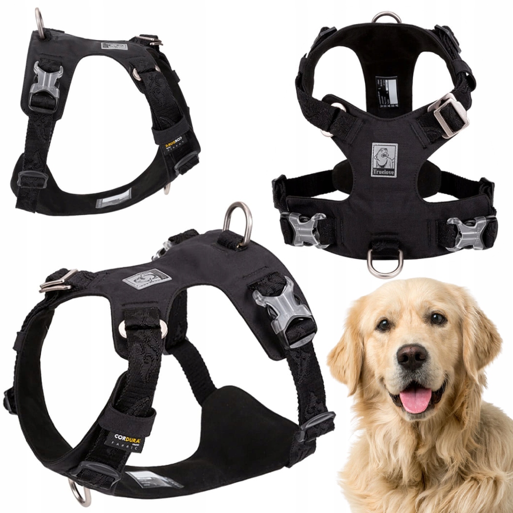 Levně Obojky Pro Psa Voděodolné, Lehké Truelove Adventure Soft Černé XL