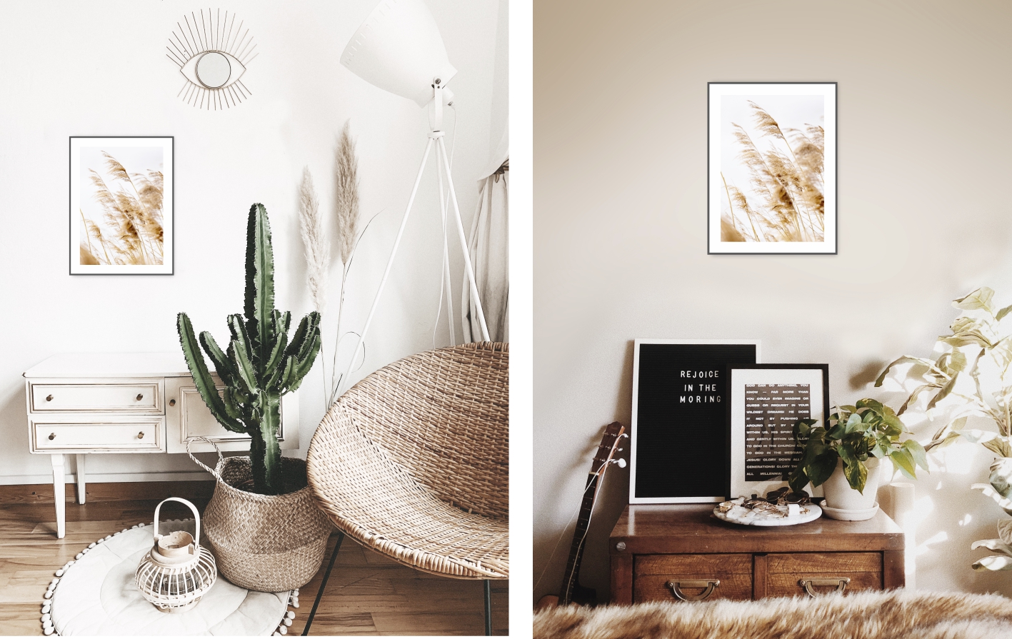 Boho TRAWY brąz plakat obraz 30x40 cm wydruk #20 O Nazwa Boho TRAWY brąz