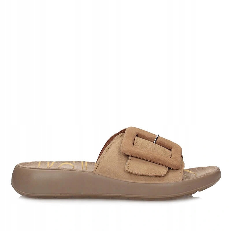 Nazouváky pantofle Igi&co 1179444 Camel hnědé semišové na platformě