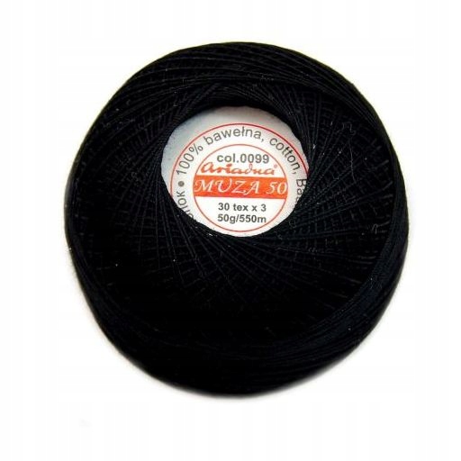 Kordonek Muza 50 Ariadna 0099 czarny 50g/550m