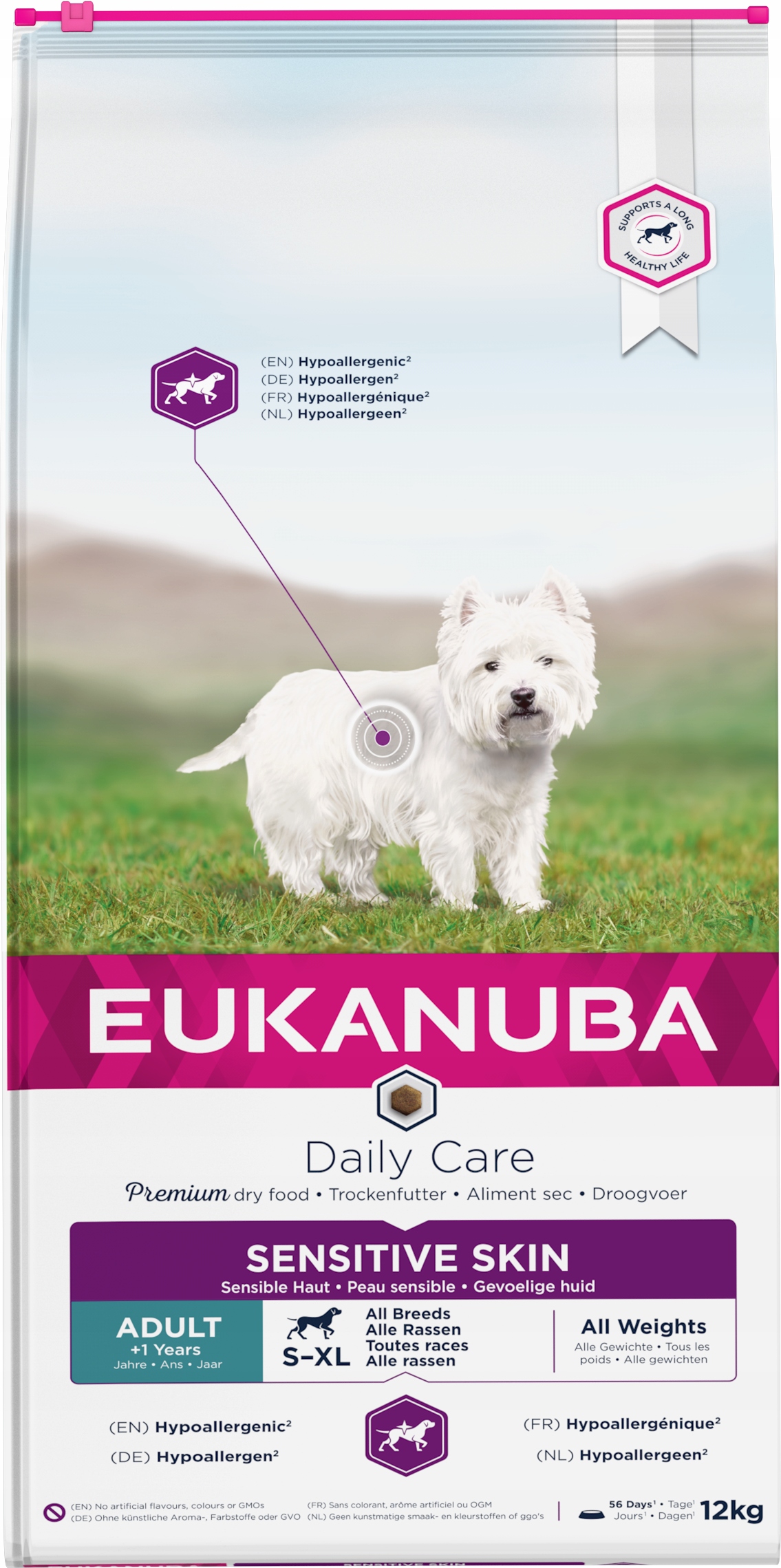 Levně Eukanuba Daily Care Adult Sensitive Skin 12 kg