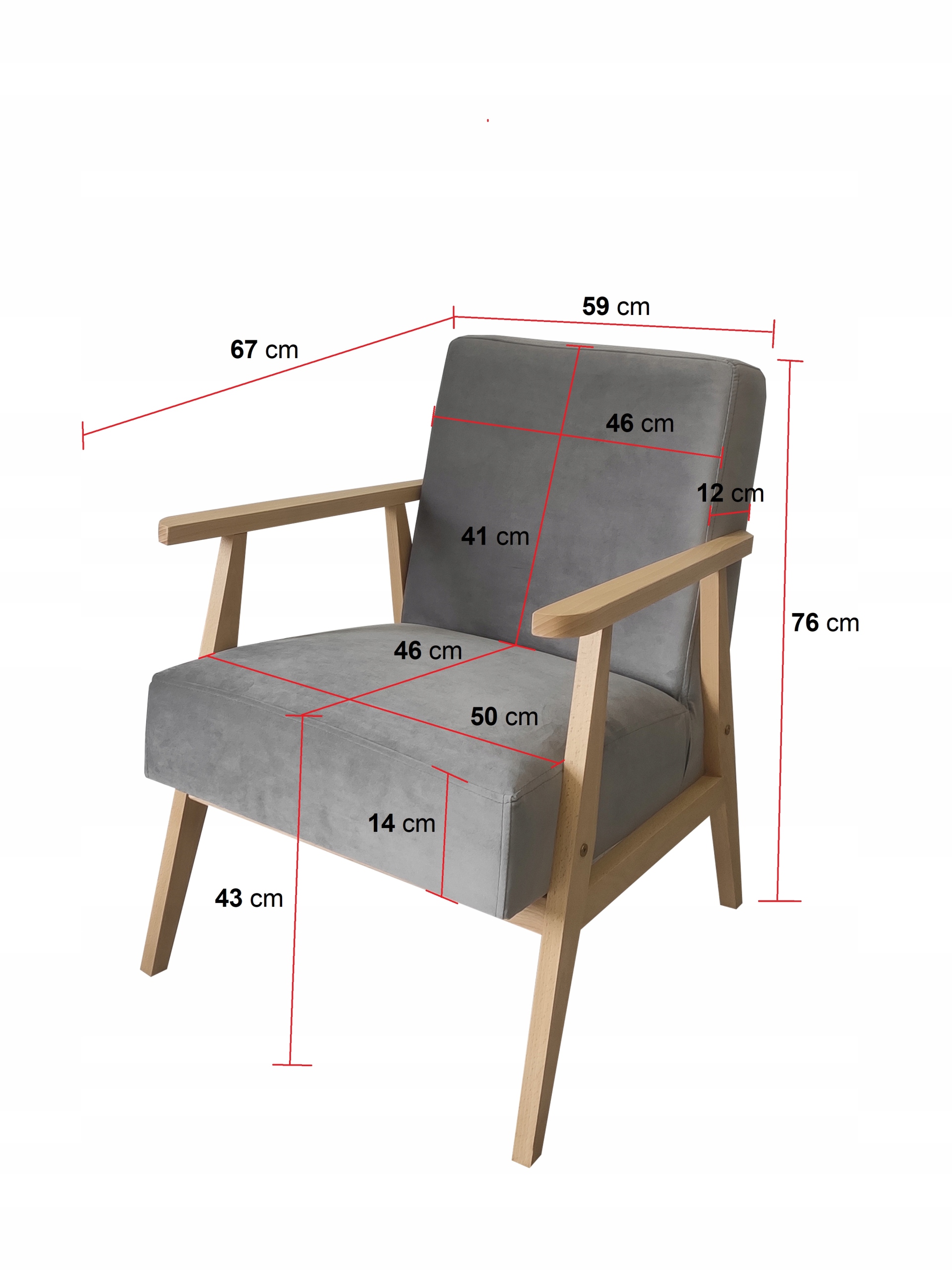 Fotel Wypoczynkowy styl PRL, VINTAGE WYBÓR TKANIN Kolekcja PRL
