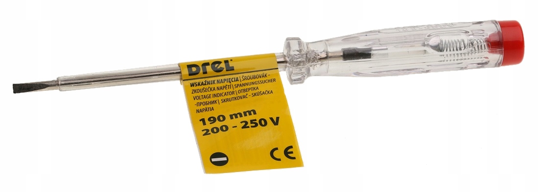 

Próbnik Napięcia Próbówka Wkrętak Płaski 190 mm