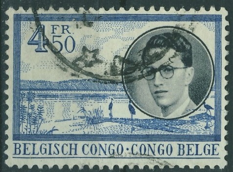Congo Belge 4,50 fr. - Król . krajobraz