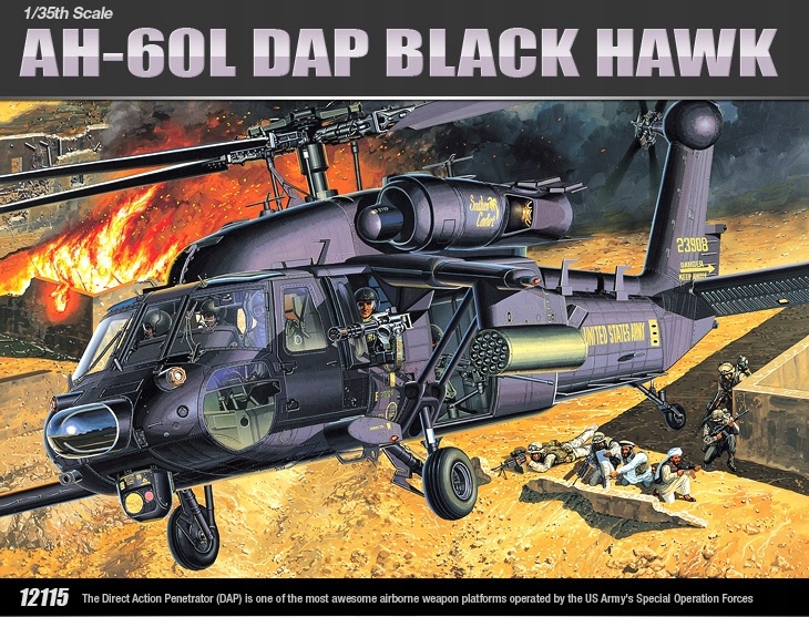 Academy 12115 AH-60L Dap Black Hawk 1:35