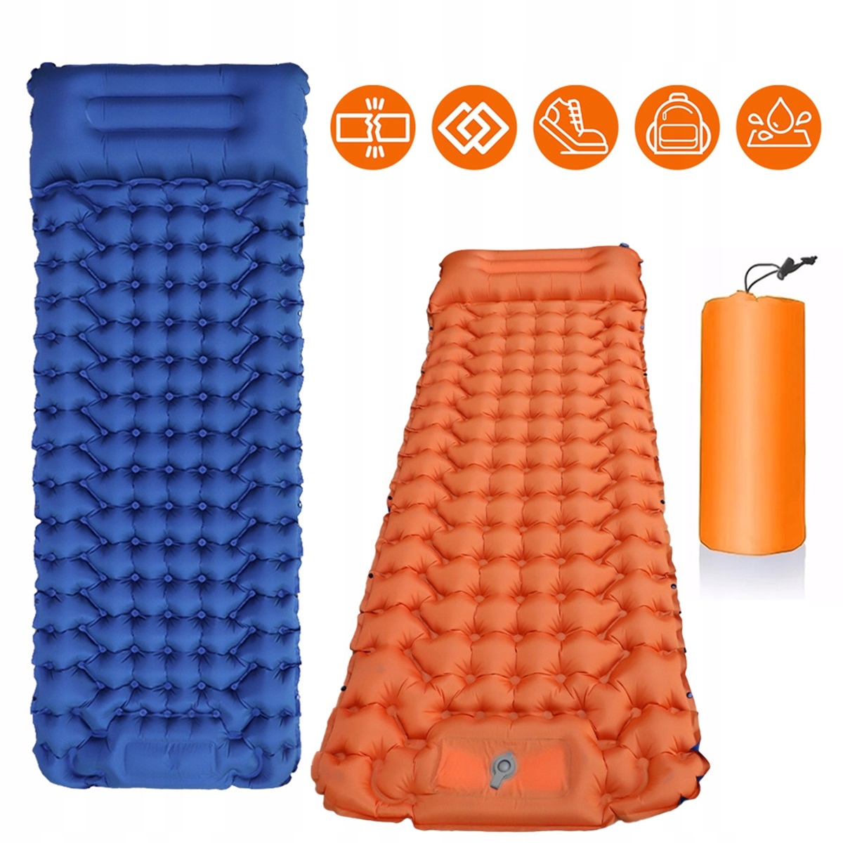 Outdoorová Podložka S Nožní Pumpou Tpu Polyester Pro Cyklistiku A Turistiku