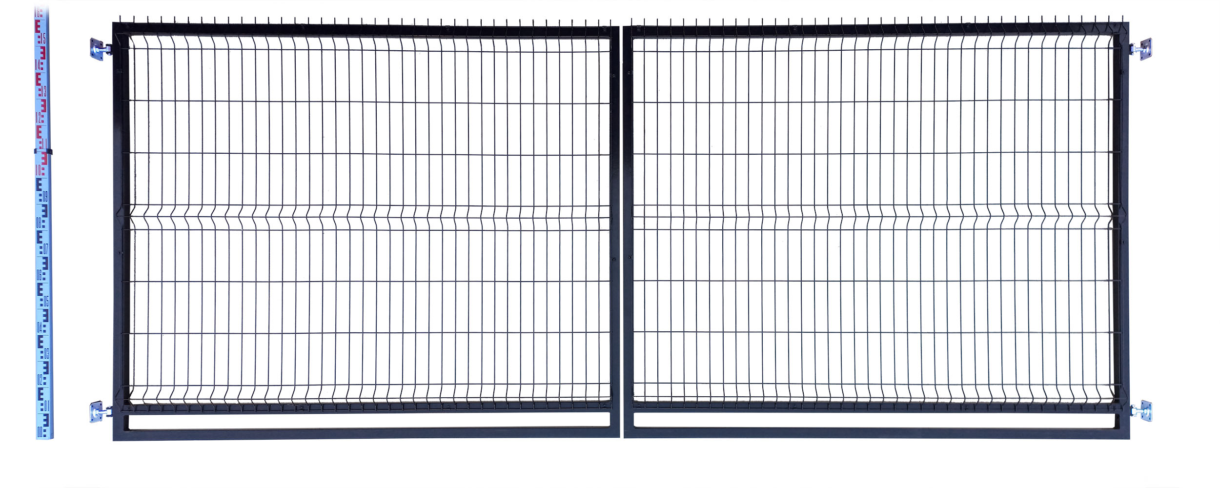 Brána Pletivové 160cm antracit panelový grafit RAL7016 dvoukřídlý 163cm