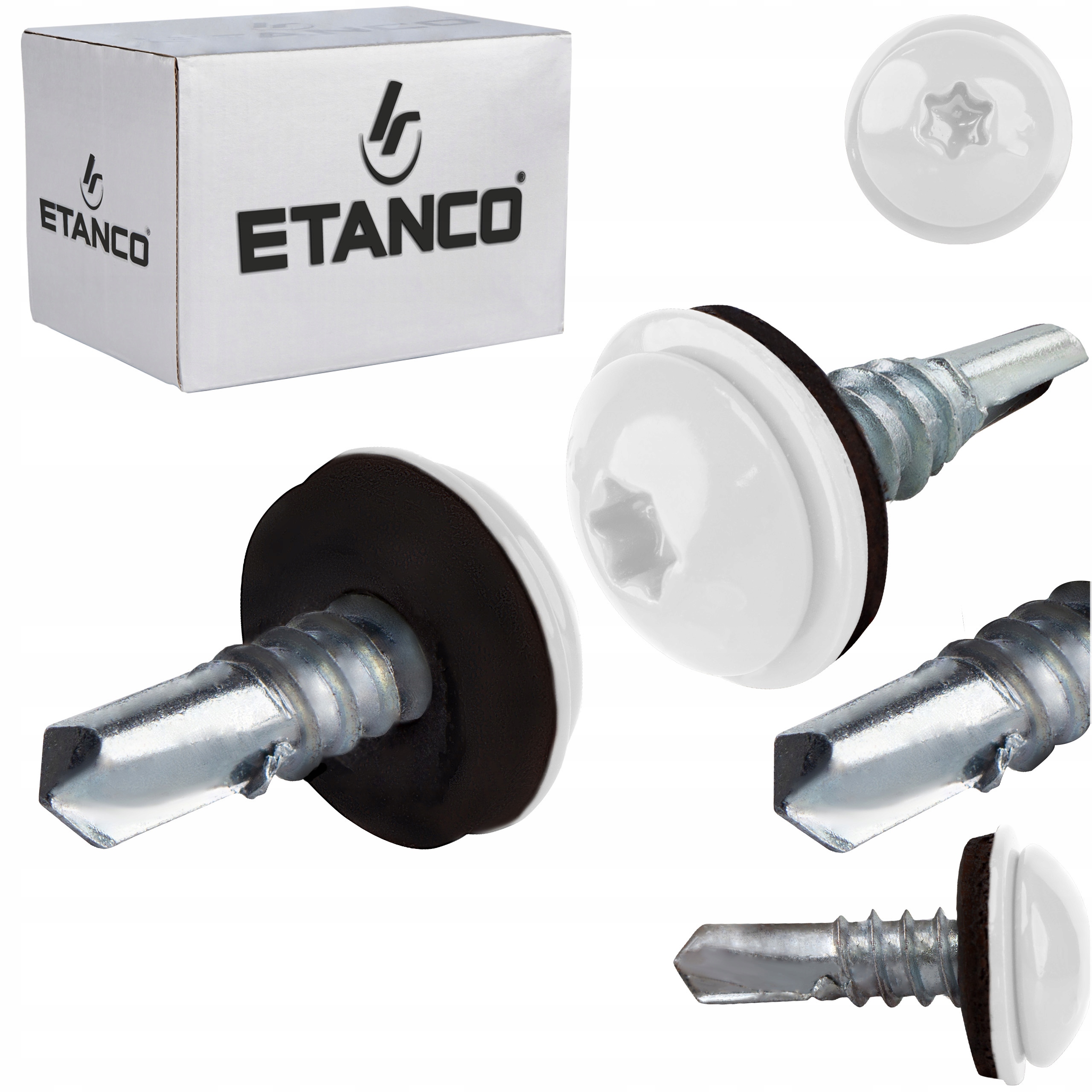 Wkręty do metalu Torx 5mm 5,5x19 mm Ral 9010 250 szt. Etanco GT5 Ph Z14