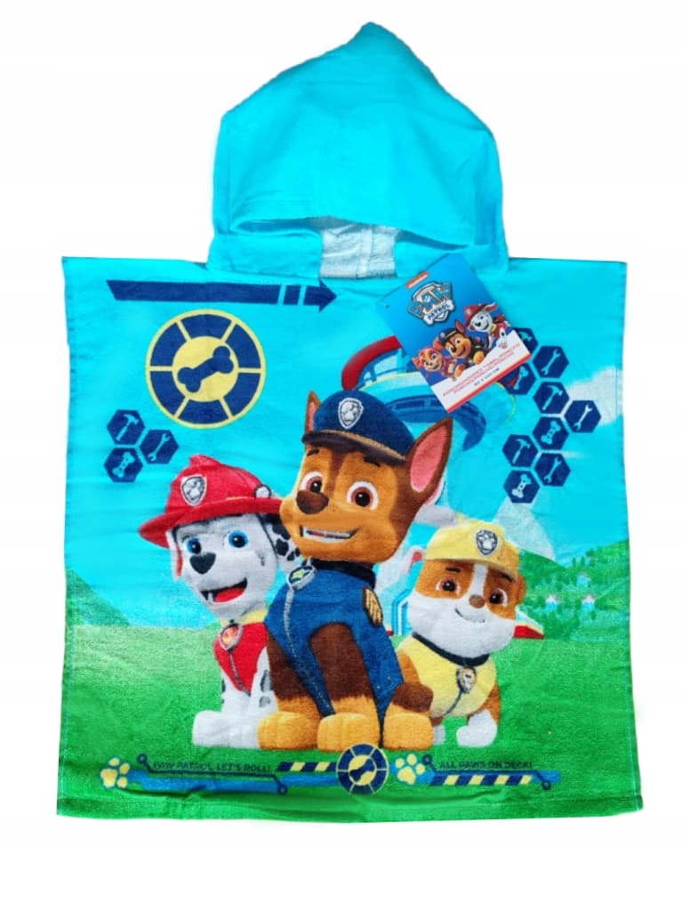 Ręcznik szybkoschnący+ponczo z kapturem Psi Patrol Kod producenta 07866