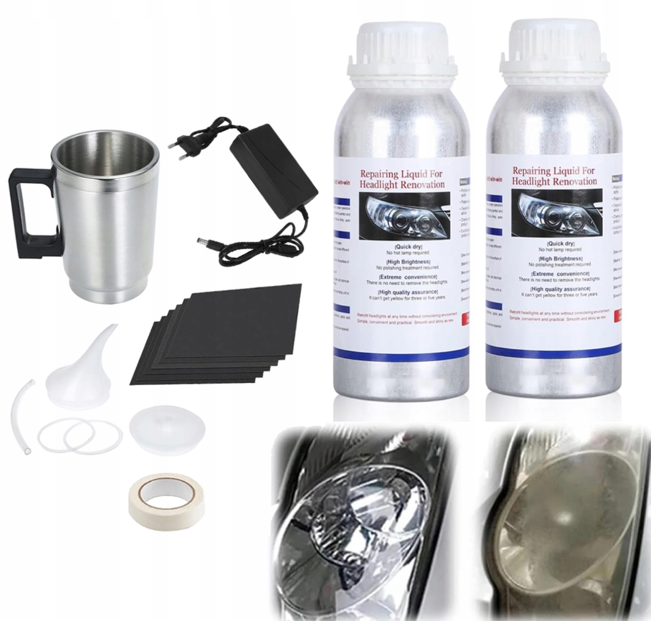 Sada Pro Regeneraci Světlometů A Konvic, Renovace Stínítek 800 ML
