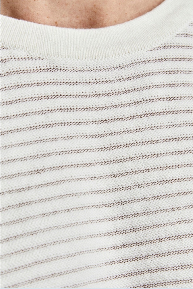 JACK&JONES SWETER WIND Z FAKTURĄ PASKI XL RBA Materiał dominujący bawełna